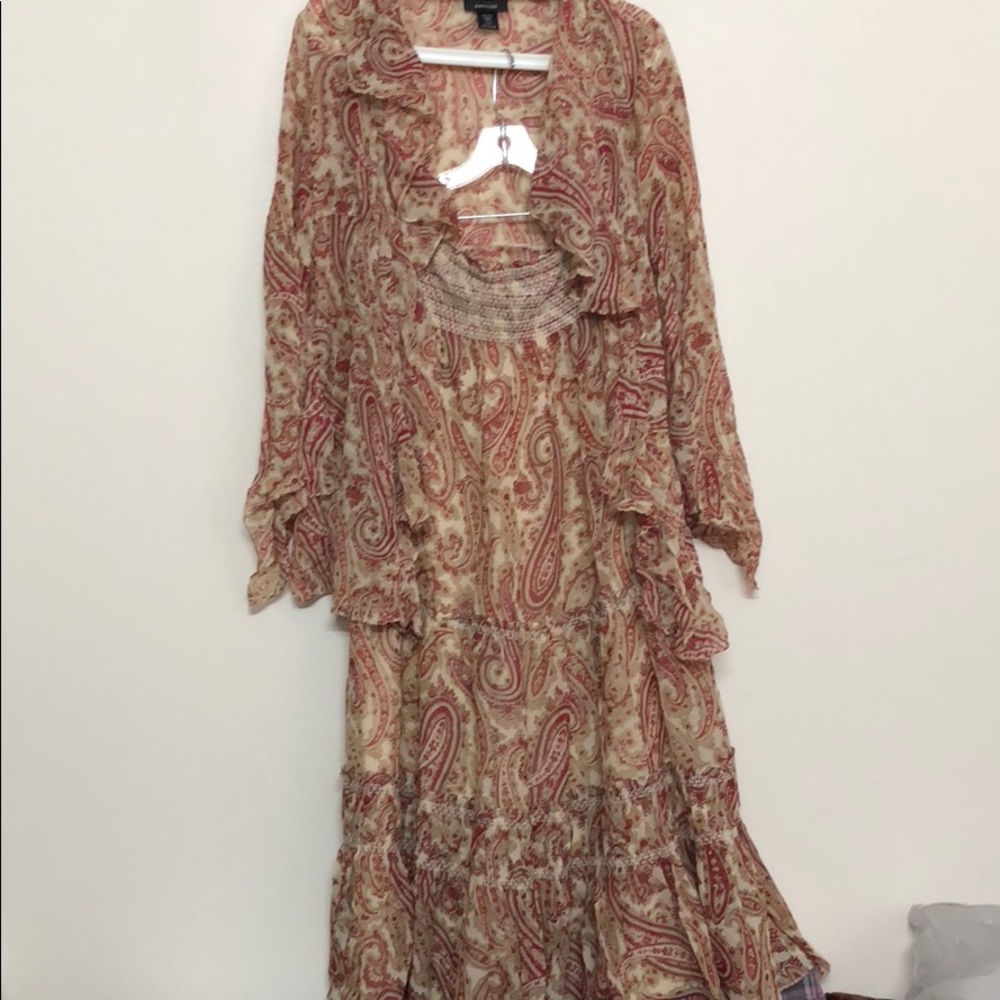 Silk top and skirt